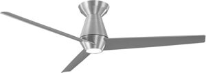 Slim Indoor and Outdoor 3-Blade Smart Flush Mount Ceiling Fan