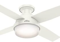 Hunter Fan Dempsey Low Profile Indoor Ceiling Fan with LED Light and Remote Control 44 Inches