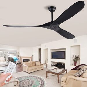 EOPETY 52 Inch Wood Low Profile Ceiling Fan Without Light Review